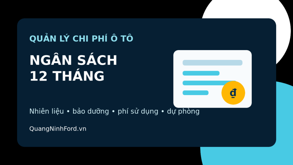Mẫu ngân sách 12 tháng cho chi phí sử dụng ô tô